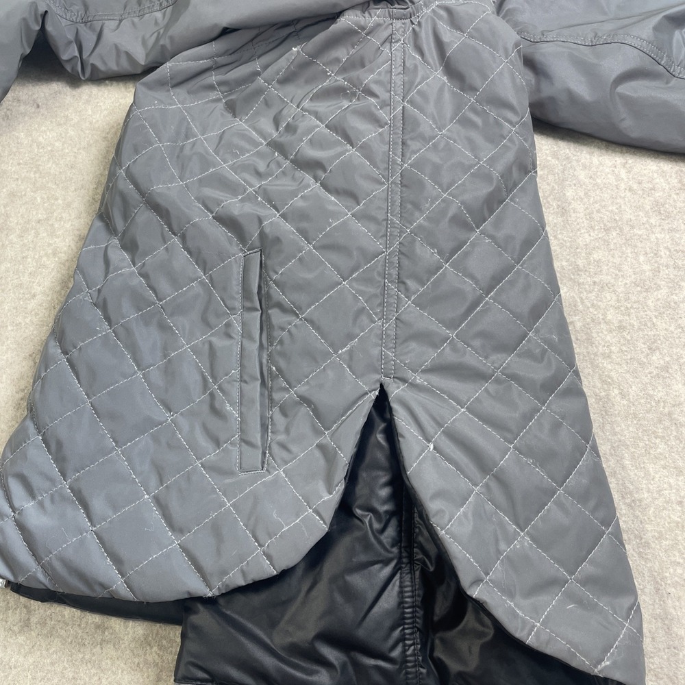 Athleta Reflective Black Silver Reversible Jacket Quilted Size Lg Athletic Track - Picture 8 of 16